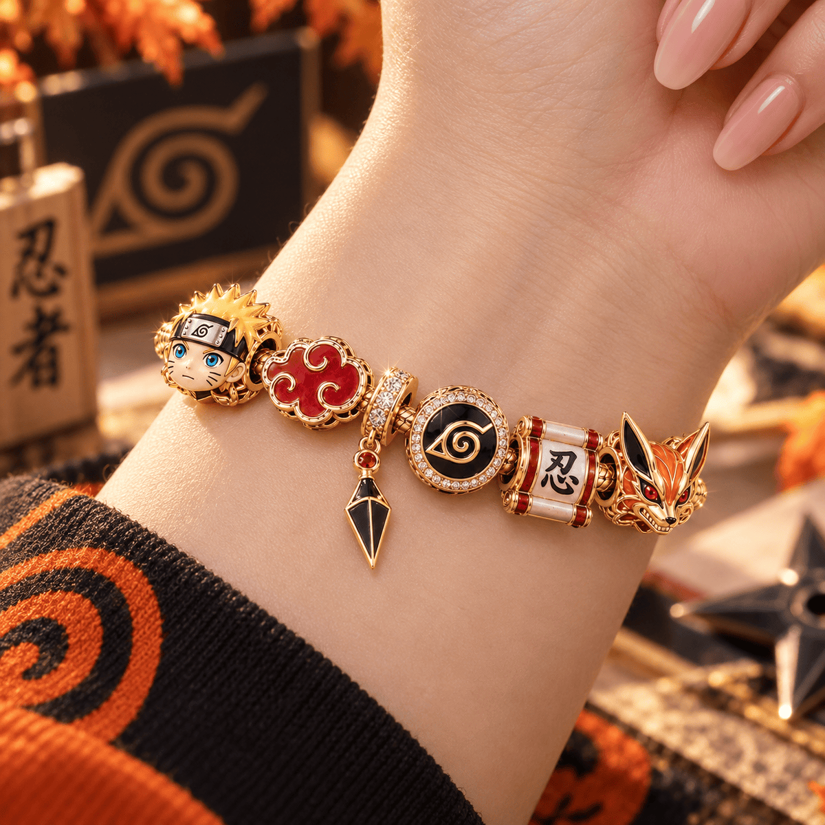 NRT Gold Charm Bracelet Set VTH