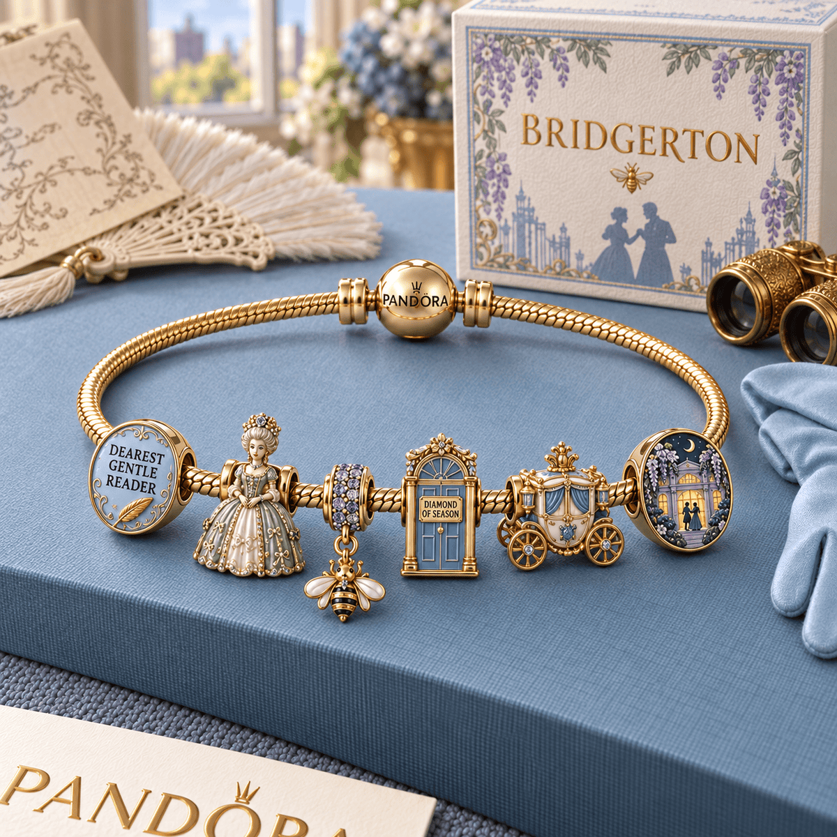 BGT Gold Charm Bracelet Set HQH