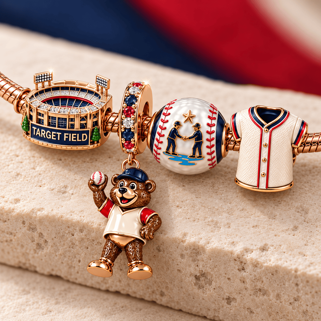 MNST Rose Gold Charm Bracelet Set TMH
