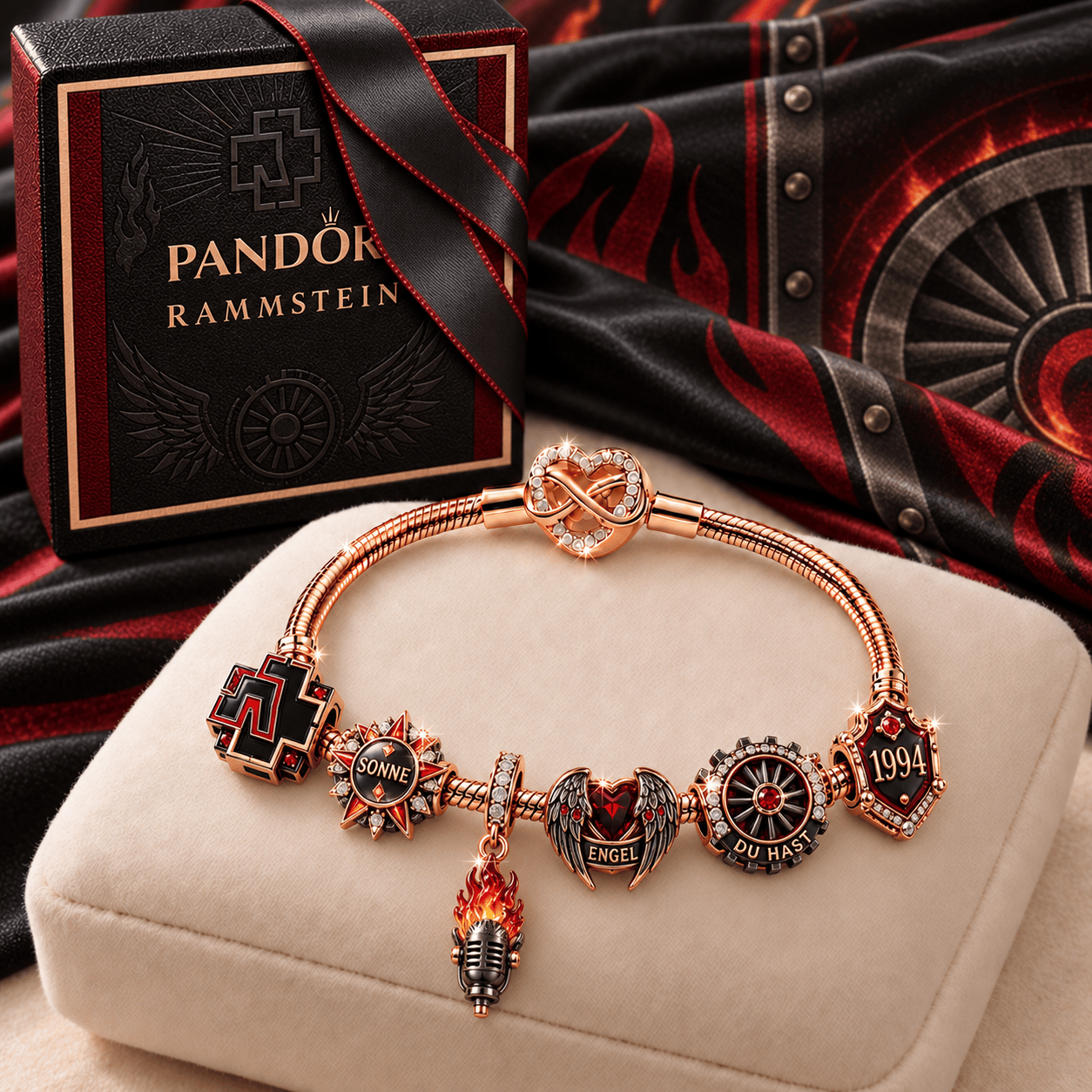 RMS Rose Gold Charm Bracelet Set TMH