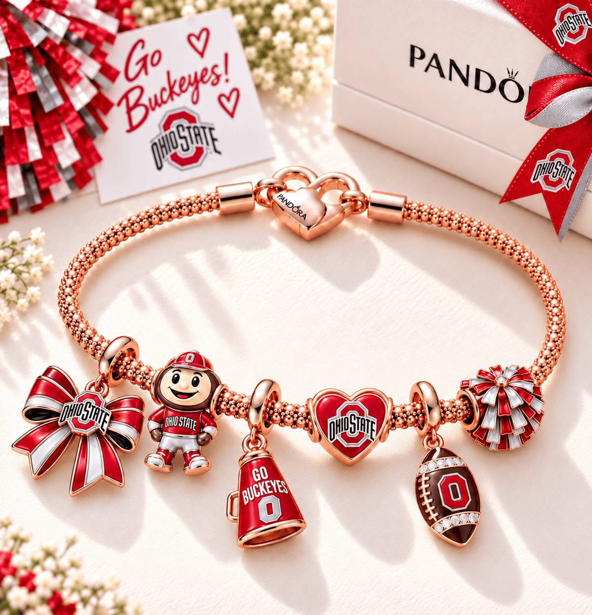 OSB Rose Gold Charm Bracelet Set TTTT
