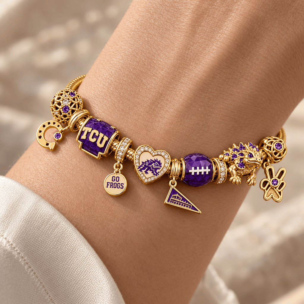 TCU Gold Charm Bracelet Set PTKL