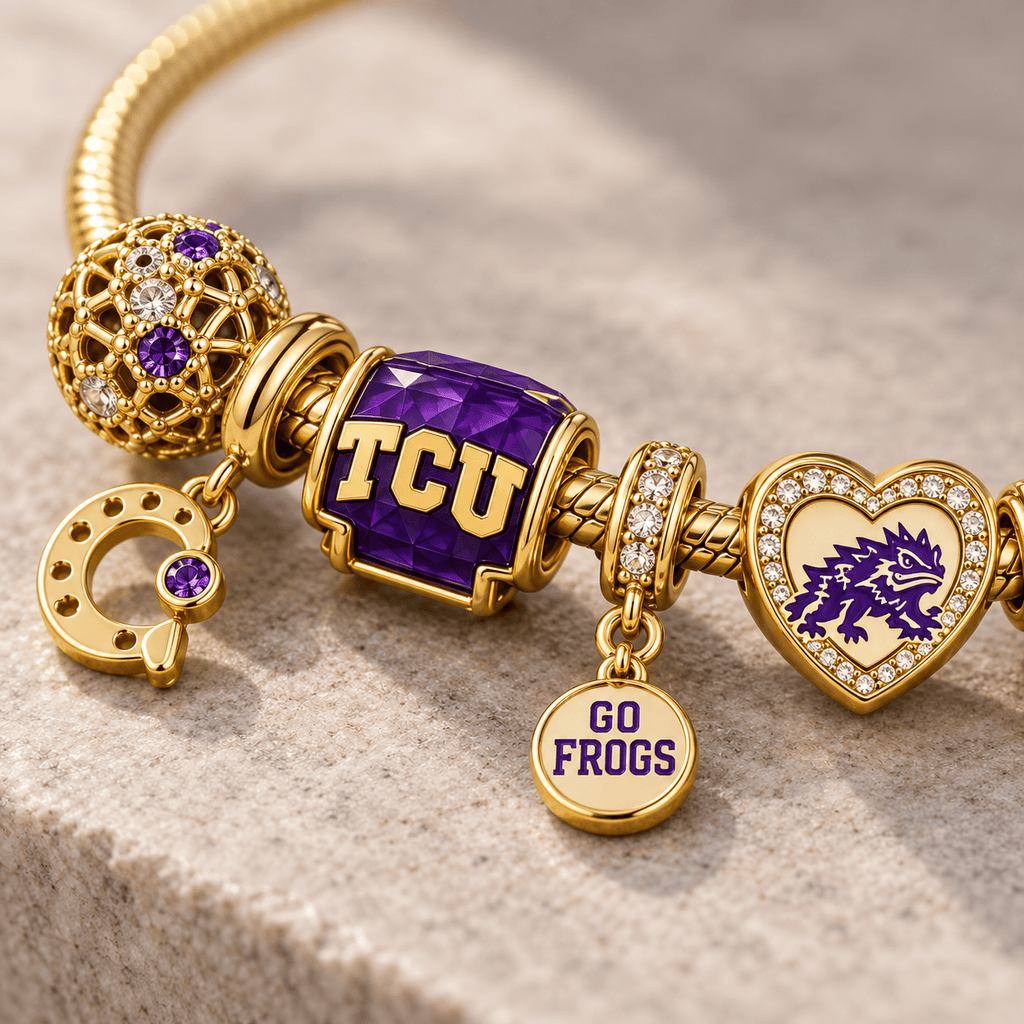 TCU Gold Charm Bracelet Set PTKL
