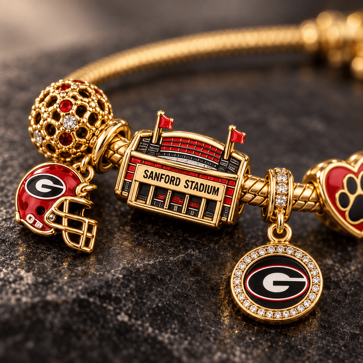 GGBD Gold Charm Bracelet Set PTKL