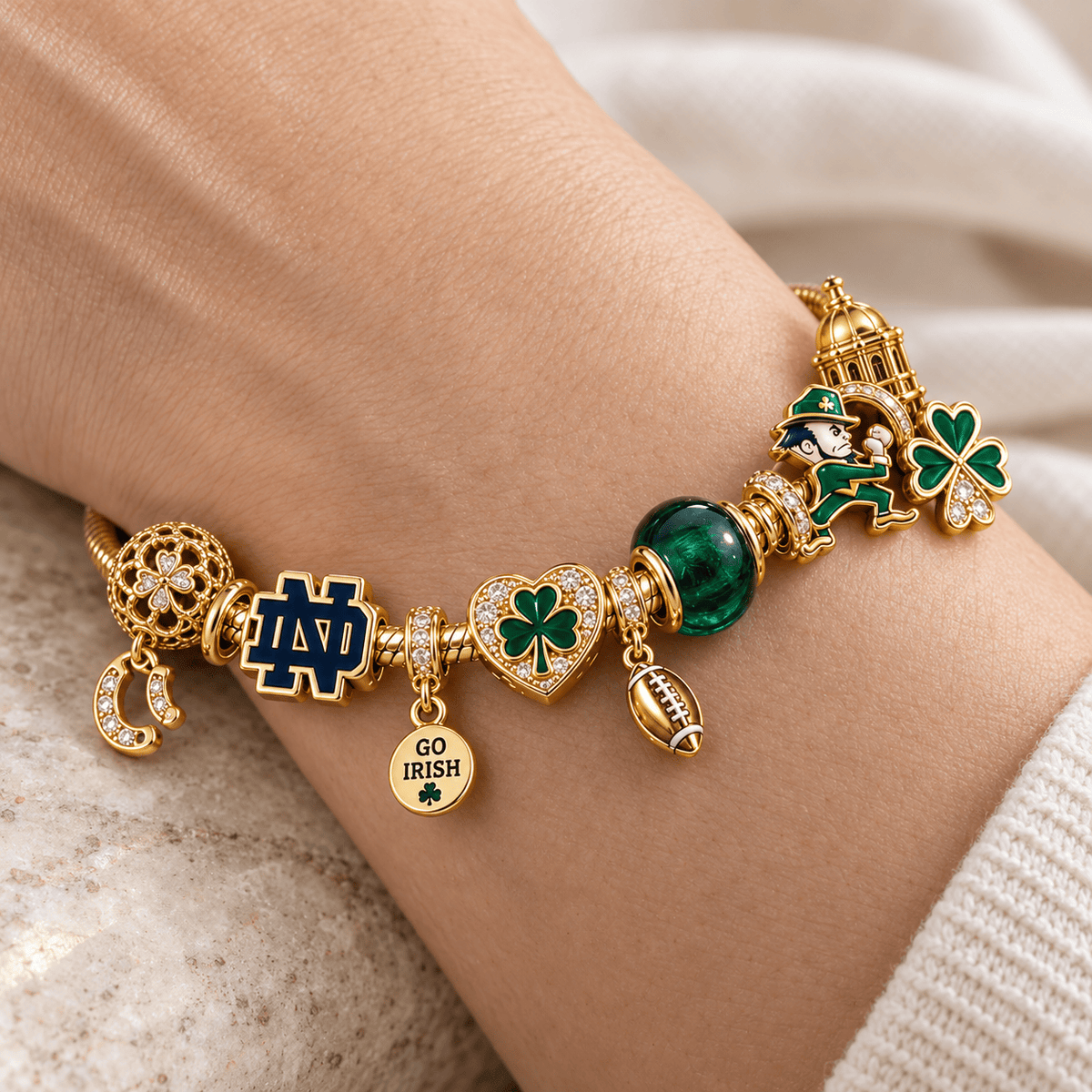 NDFI Gold Charm Bracelet Set PTKL