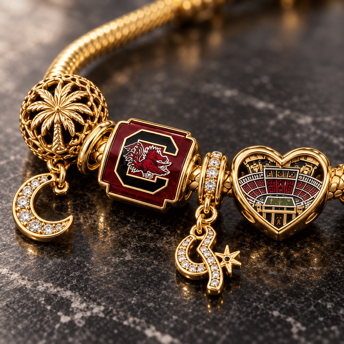 SCG Gold Charm Bracelet Set PTKL