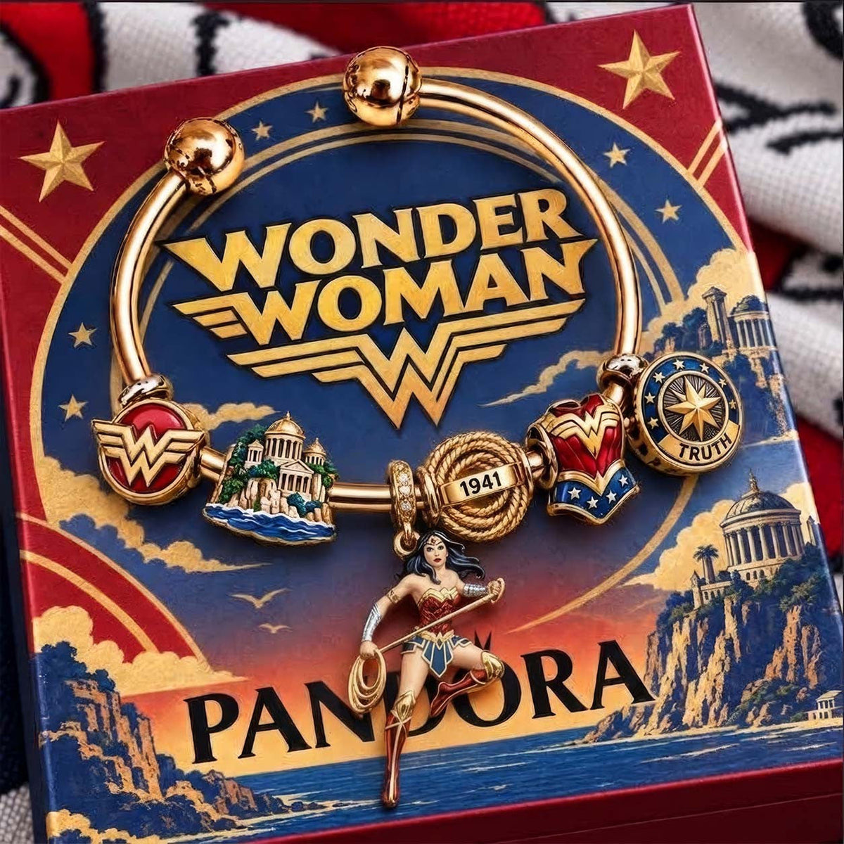 WDWM Silver Charm Bracelet Set NTVA