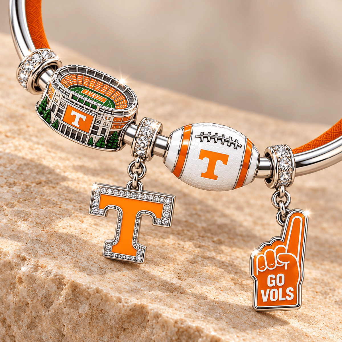 TVF Silver Charm Bracelet Set TMH