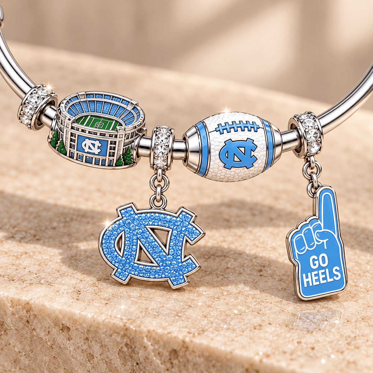 NCTH Silver Charm Bracelet Set TMH
