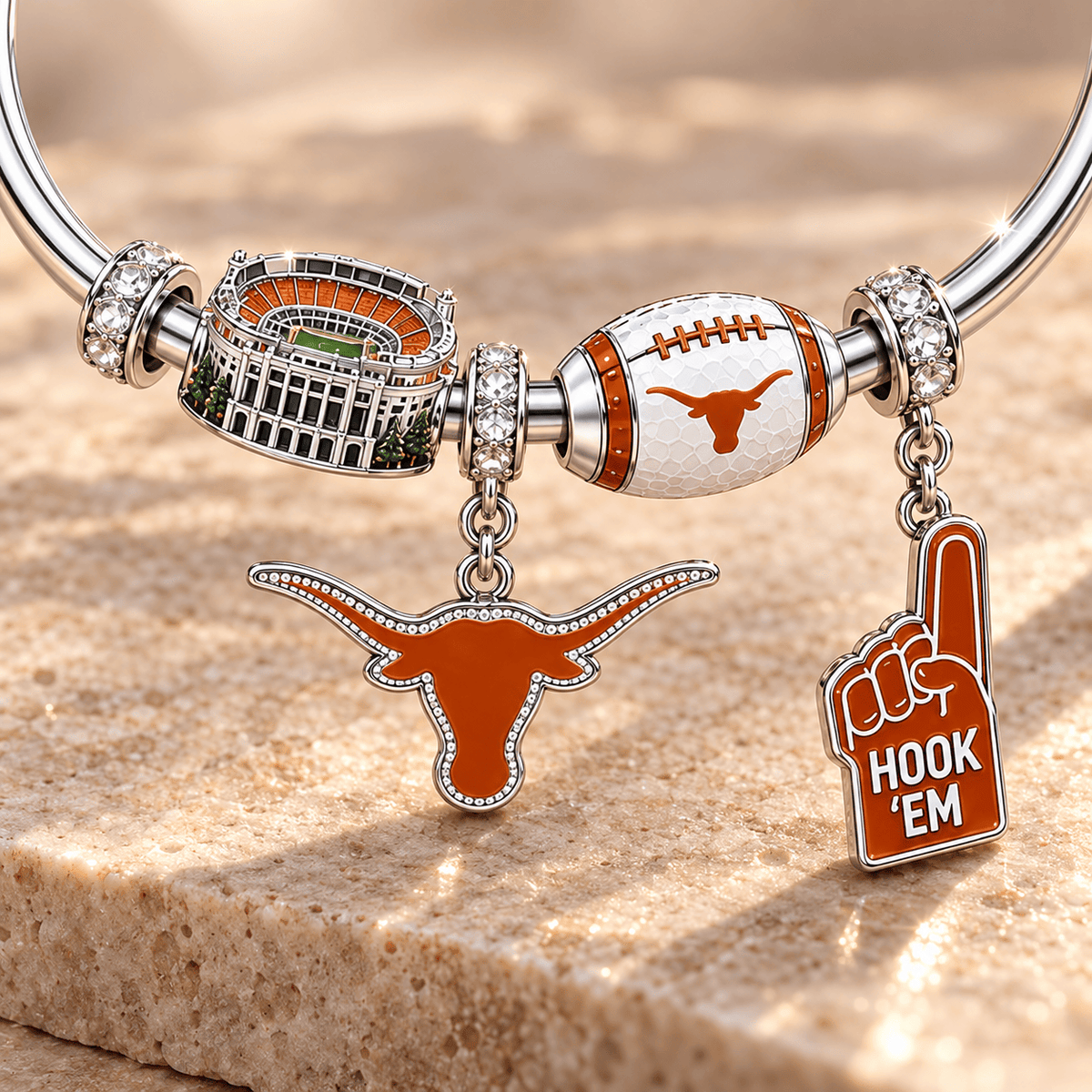 TLH Silver Charm Bracelet Set TMH