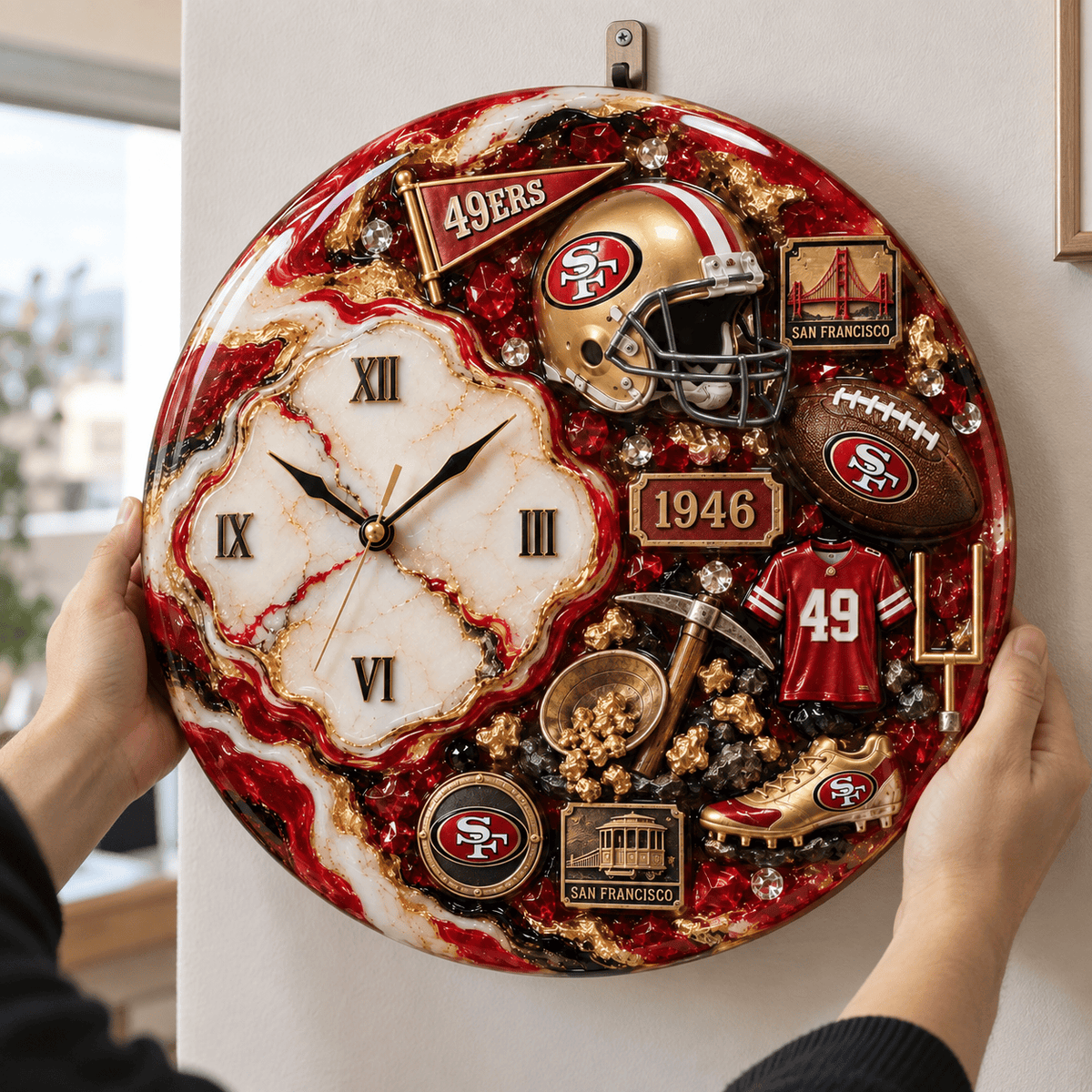 Premium SF49 Statement 3D Decorative Wall Clock DNBN