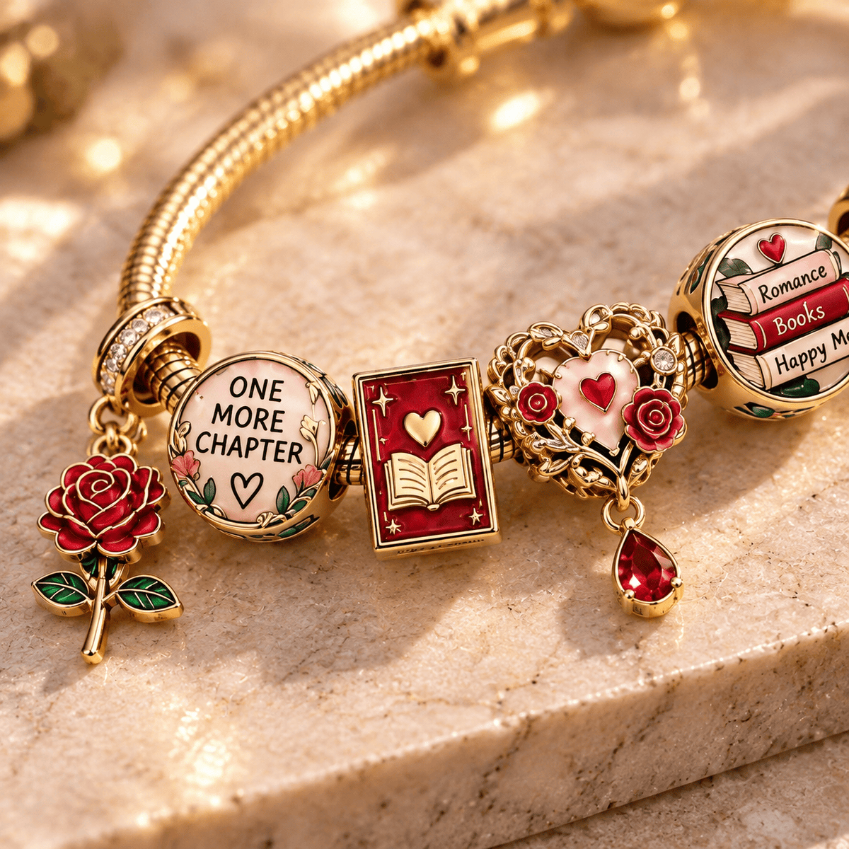 RMRD Gold Charm Bracelet Set TTN