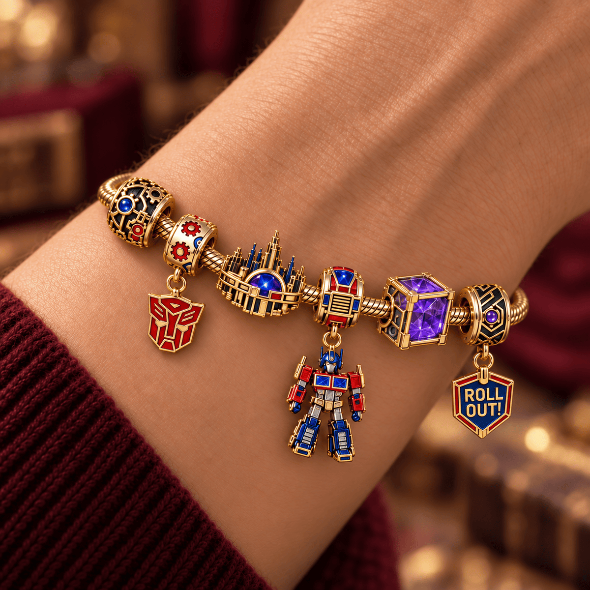 TFR Gold Charm Bracelet Set HQH