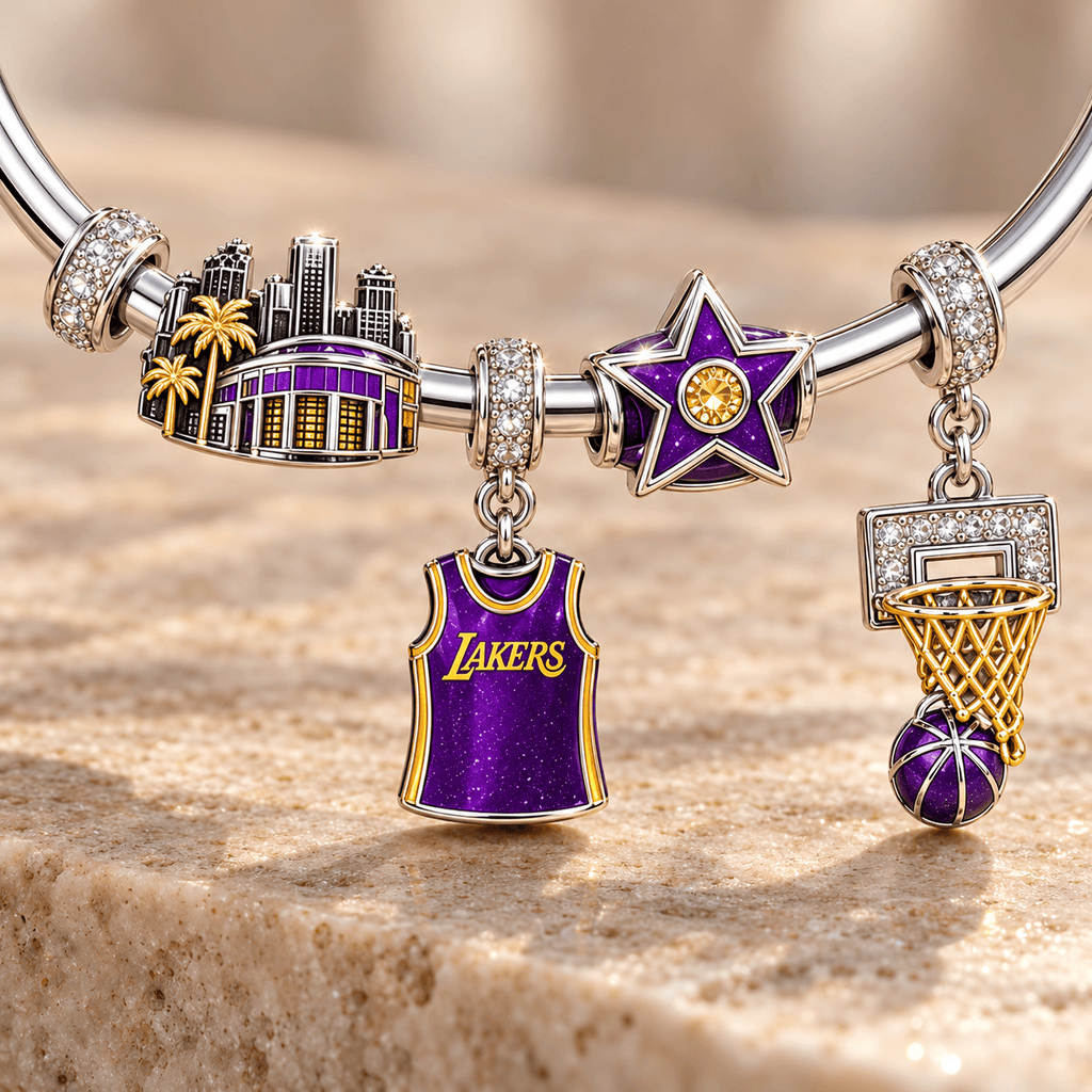 LAL Silver Charm Bracelet Set TMH