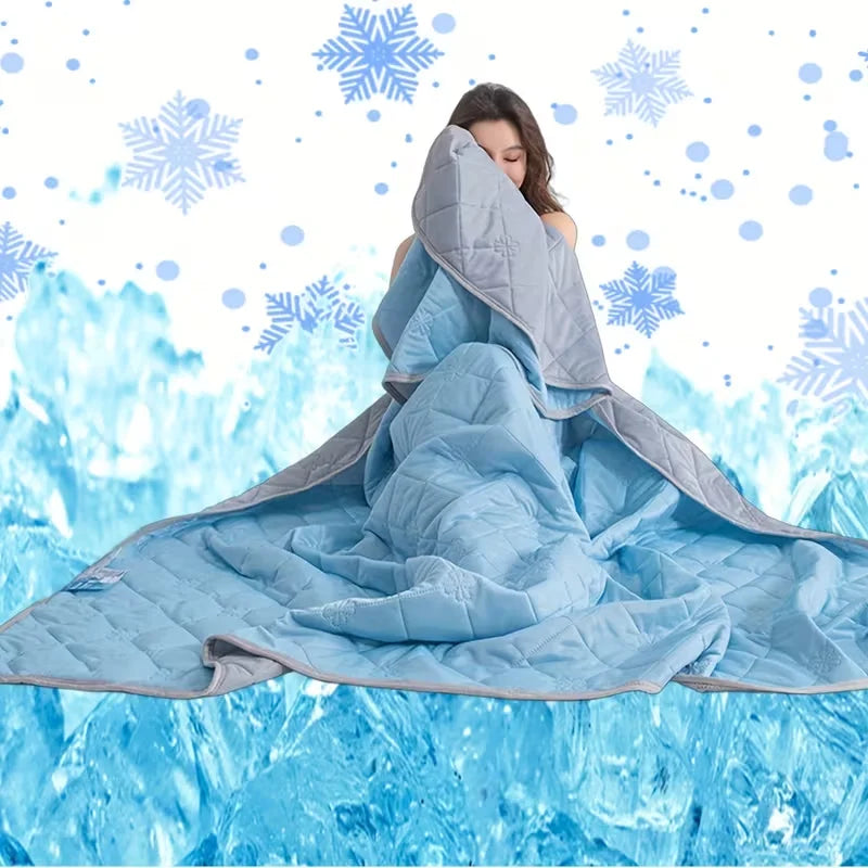 ROSEKIND Soft Cozy Cooling Blanket for Hot Sleepers, Thin Lightweight for Couch Bed Office, Absorbs Heat to Keep Cool for Summer